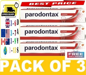 PARODONTAX CLASSIC Toothpaste For Bleeding Gums 75 ml x 3 - Picture 1 of 1