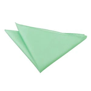 Mint Green Mens Pocket Square Handkerchief Hanky Woven Plain Solid Check by DQT - Picture 1 of 2