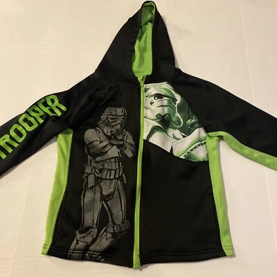 Star Wars Clone Troopers Youth Black/Green Size Small Zip Up Hooded Sweatshirt - Image 1 of 4