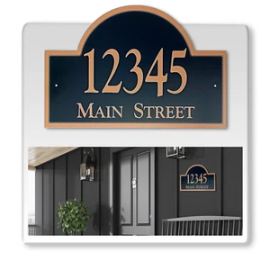 Curb-N-Sign Arch Address Sign Plaque Super Reflective customized - Picture 1 of 23