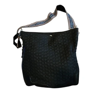 MZ Wallace Black Quilted Shoulder Bag Crossbody Nylon Lightweight Purse READ - Picture 1 of 10