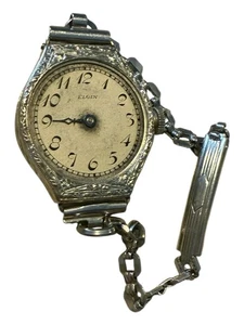 Estate Sale Find Women’s Elgin Wrist Swiss Watch Silver In Color Not Tested TLC - Picture 1 of 13