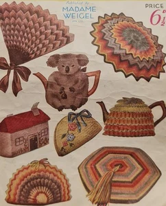 1930s Koala Tea Cost Crinoline Lady Vandyke Weigel Crochet Knitting Pattern - Foto 1 di 11