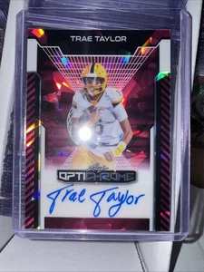 2025 Leaf Optichrome Trae Taylor Prospect RC Auto #/8 Class 2027 #7 QB Nebraska - Bild 1 von 2