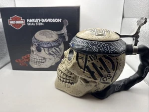 Harley-Davidson Bar & Shield Sculpted Ceramic Skull Stein, 24 oz. HDL-18606 - Picture 1 of 11