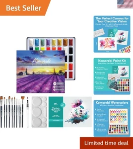 Aquarellfarben Set 40 Farben Kompaktes Kunstset mit Pinseln zum Selbermachen Kreativität - Bild 1 von 11