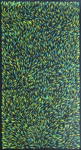 GLORIA PETYARRE, Highly Collectable Aboriginal Art, Medicine leaves,100cm x 50cm - Picture 1 of 5