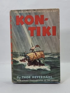 Vintage 1950 "Kon-Tiki" First Book Club Edition by Thor Heyerdahl HC - Picture 1 of 14