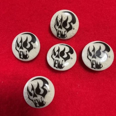 Vintage Japanese Satsuma Ceramic/Porcelain Hand-Painted Buttons Lot of 5 - Image 1 of 4