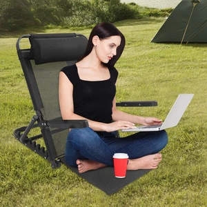 Portable Lifting Bed Backrest, Adjustable Lifting Bed Backrest W/ Armrest, Black - Bild 1 von 18