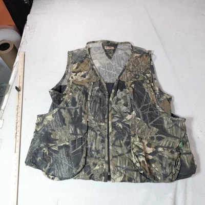 Chaleco Mossy Oak Para Hombres XL Camuflaje Caza Utilidad Huny Bolsillo Cremallera Frontal Malla Foto 1 de 4
