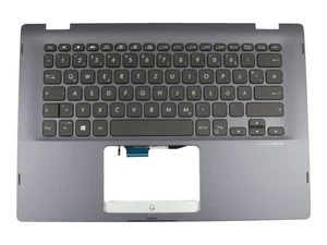 Clavier d'origine Asus 90NB0N31-R32GE0 avec top case FR (allemand) noir/bleu m - Photo 1/4