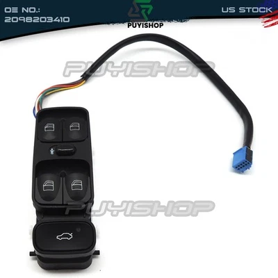 Interruptor maestro de ventana eléctrica del lado del conductor para Mercedes-Benz CLK320 CLK500 2003-2005 Foto 1 de 4