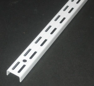KV #82BP-WHITE-39" DOUBLE WALL STANDARD, STEEL, WHITE EPOXY PAINT, 1" WIDTH - Picture 1 of 2