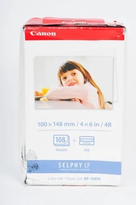 Canon KP-108IN Tinte 4"x6" Fotopapier Set für Selphy CP1000 CP1200 CP1300 CP1500 - Bild 1 von 4