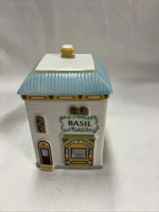 The Lenox Spice Village ~ Albahaca ~ Tarro vintage 1989 con tapa. Bote - Imagen 1 de 5