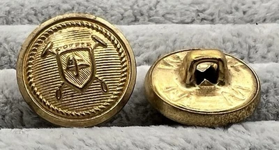 Replacement Gold Ralph Lauren University Blazer Buttons Set 10 Shanks Umbrella - Image 1 of 4