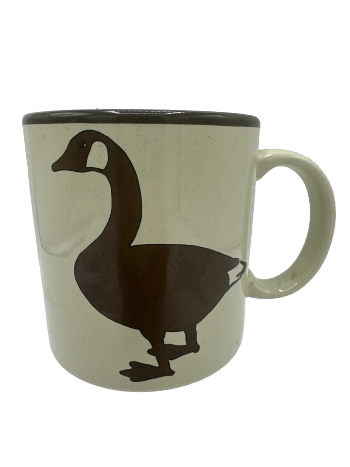 Taza Popurri Press Ganso Coleccionable Marrón Crema De Colección Japón 4" Foto 1 de 4