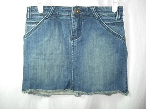 MINI FALDA CORTA DE ALGODÓN AZUL JEAN ROXY PARA NIÑAS TALLA 26X12 - Imagen 1 de 3