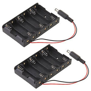2pcs Battery Box Safe Accessory Organiser Container V Battery Box Wire Leads