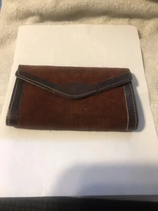 Vintage Leather Tri Fold Wallet Vintage For Men Or Woman Brazil Inside - Picture 1 of 5