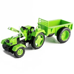 Farm Tractor Toy with Trailer Diecast Farm Vehicle Boys Toys for Kids Green - Picture 1 of 13