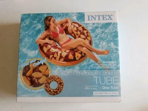 Intex Swimming Pool Beach & Lake Nutty Chocolate Donut Tube Float - Picture 1 of 1