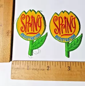 (2) Tulips - Spring - Garden - Flowers - Embroidered Iron On Applique Patch - Picture 1 of 2