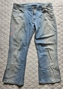 ECKO RED Size 13 Zip-Up & Button Closure Elastic Waistband Lt. Blue Stretch 💗💙 - Picture 1 of 8
