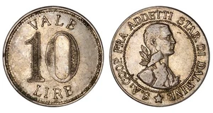 ITALIA Gettone Vale 10 Lire - S.A. COOP. FRA ADDETTI STAB DI DALMINE - Picture 1 of 1