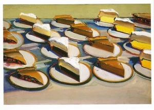 Postcard Wayne Thiebaud "Pie Rows" 1961 MINT Unused - Photo 1/1