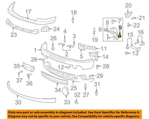 GM OEM 90-24 Acadia Limited Bumper Components-Mount Bracket Nut 11516382 - Picture 1 of 2