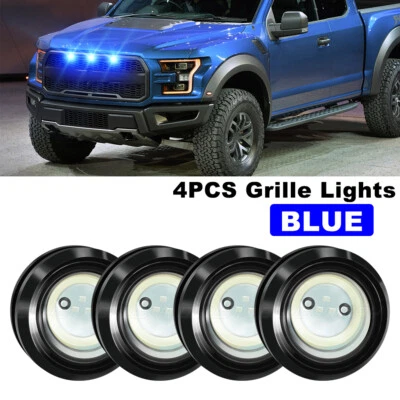 4PCS Blue LED Lights Universal For Freightliner Columbia 2000-2017 3000K - Image 1 of 4