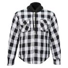 Hot Leathers Black/White Hooded Armored Flannel Jacket (Mens S) JKM3006
