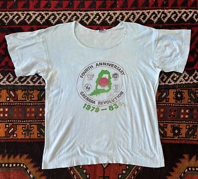 Vtg 80s Socialist Grenada PRG Coup Marxist Cold War Invasion Reagan USSR Sz. S/M - Image 1 of 4