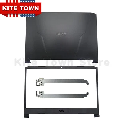 New Acer Nitro 5 AN515-56 57 54 55 LCD Back Cover Bezel Hinges 60.QBAN2.002 US - Image 1 of 4