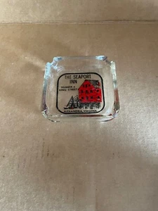Vintage Glass Ashtray Seaport Inn Alexandria VA Virginia Number 6 King Street - Picture 1 of 2