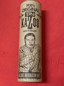 S032 Clarke • 1930´s Original Tin Kazoo • mit bedruckter Pappröhre und Anleitung