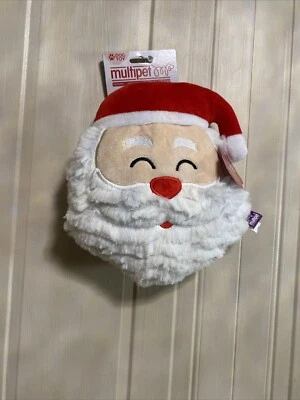 Multipet  Santa  Face  With Hat Dog Toy 10” Clinker And Squeaky. - Image 1 of 4
