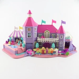 POLLY POCKET 1994 LIGHT UP Magical Mansion COMPLETE w/ ALL 5 FLAGS ** - Picture 1 of 21