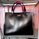 Kate Spade Arbour Hill Kyra Black Hot Pink Leather Tote EUC