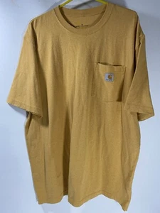Carhartt Shirt Mens XL Tan Work Wear Pocket Short Sleeve Original Fit - Picture 1 of 4