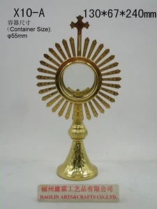 Nice Brass ornate Monstrance Reliquary for church or home X10-A - Picture 1 of 7