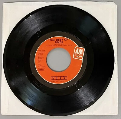 Styx The Best Of Times Lights Original 1980 Vintage Vinyl 45 Record (G+) 2300S - Image 1 of 2