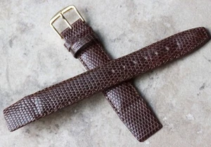 Padded Genuine Lizard 18mm fully stitched open-ended Hirsch vintage watch band - Picture 1 of 3