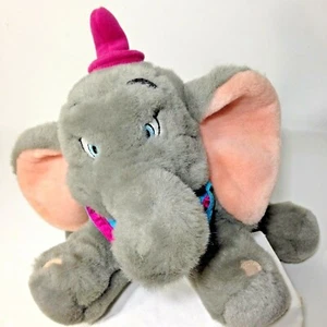 Disney Elefante DUMBO Peluche Gris Gris Frijol Bolsa Juguete 12" Sombrero Rojo - Imagen 1 de 10