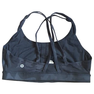 Lululemon Women's Size 10 Energy Bra Luxtreme Hideaway Camo Deep Coal Multi - Picture 1 of 3