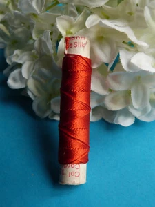 985BTER Superb Antique Silk Thread Spool Gutermann Domo "Orange" No. 155 - Picture 1 of 2