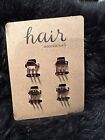 4 Piece Rose Gold And Gold Small Hair Clips 