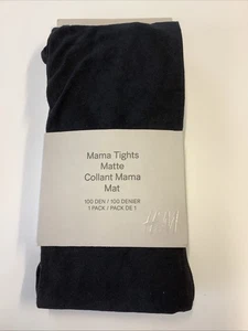 H&M Woman’s Small Mama Tights Matte Black X90 - Picture 1 of 7